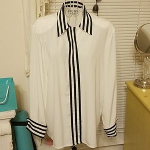 Beautiful cream and navy shirt